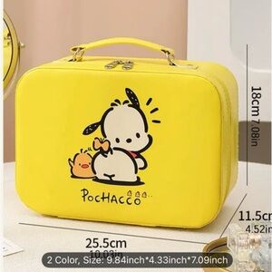 Yellow Pochacco Travel Case/Makeup bag